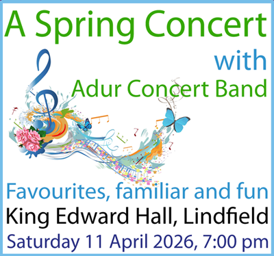 Adur concert band, playimg in Lindfield